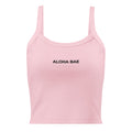 Aloha Bae Embroidered Micro-Rib Tank Top-Tank Top-alohabae