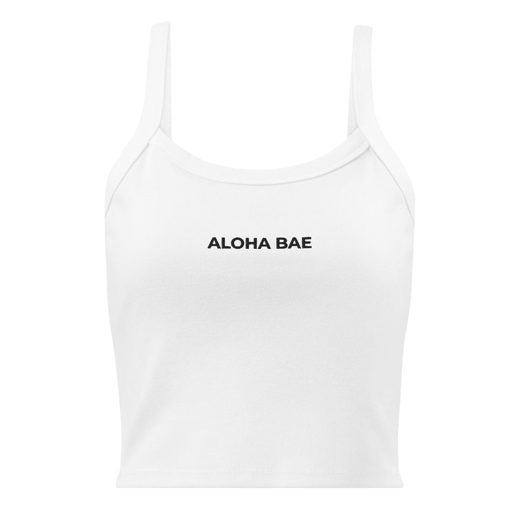 Aloha Bae Embroidered Micro-Rib Tank Top-Tank Top-alohabae