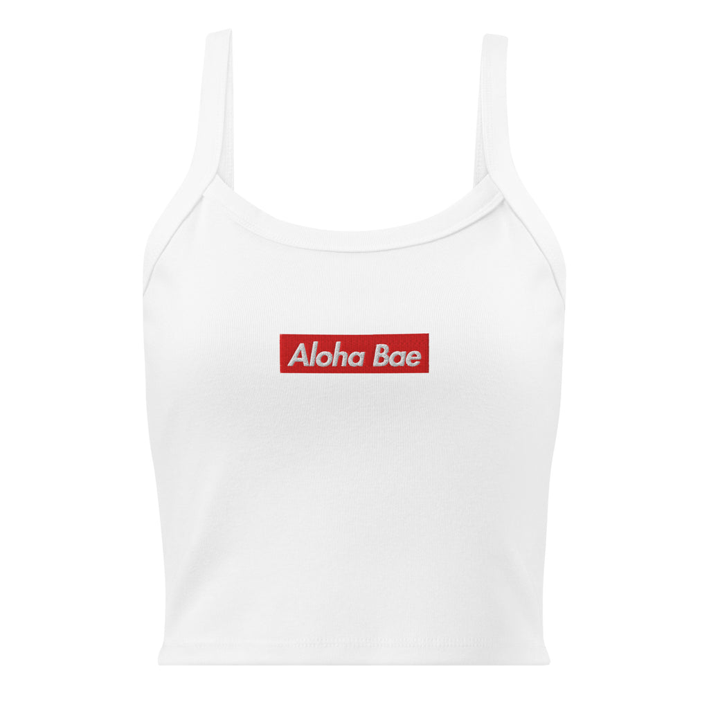 Aloha Bae Streetwear Logo Women’s Embroidered Rib Tank Top-Tank Top-alohabae