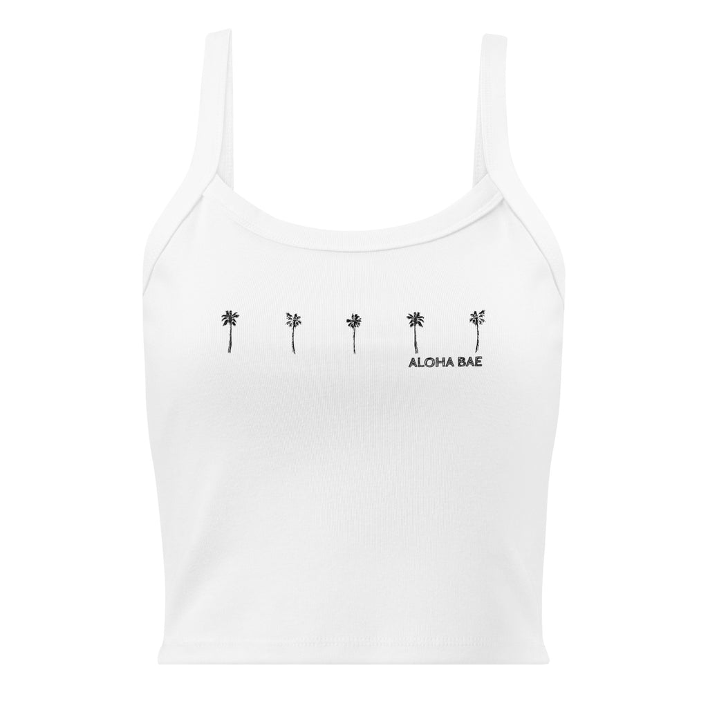 Aloha Palms Rib Tank Top-Tank Top-alohabae