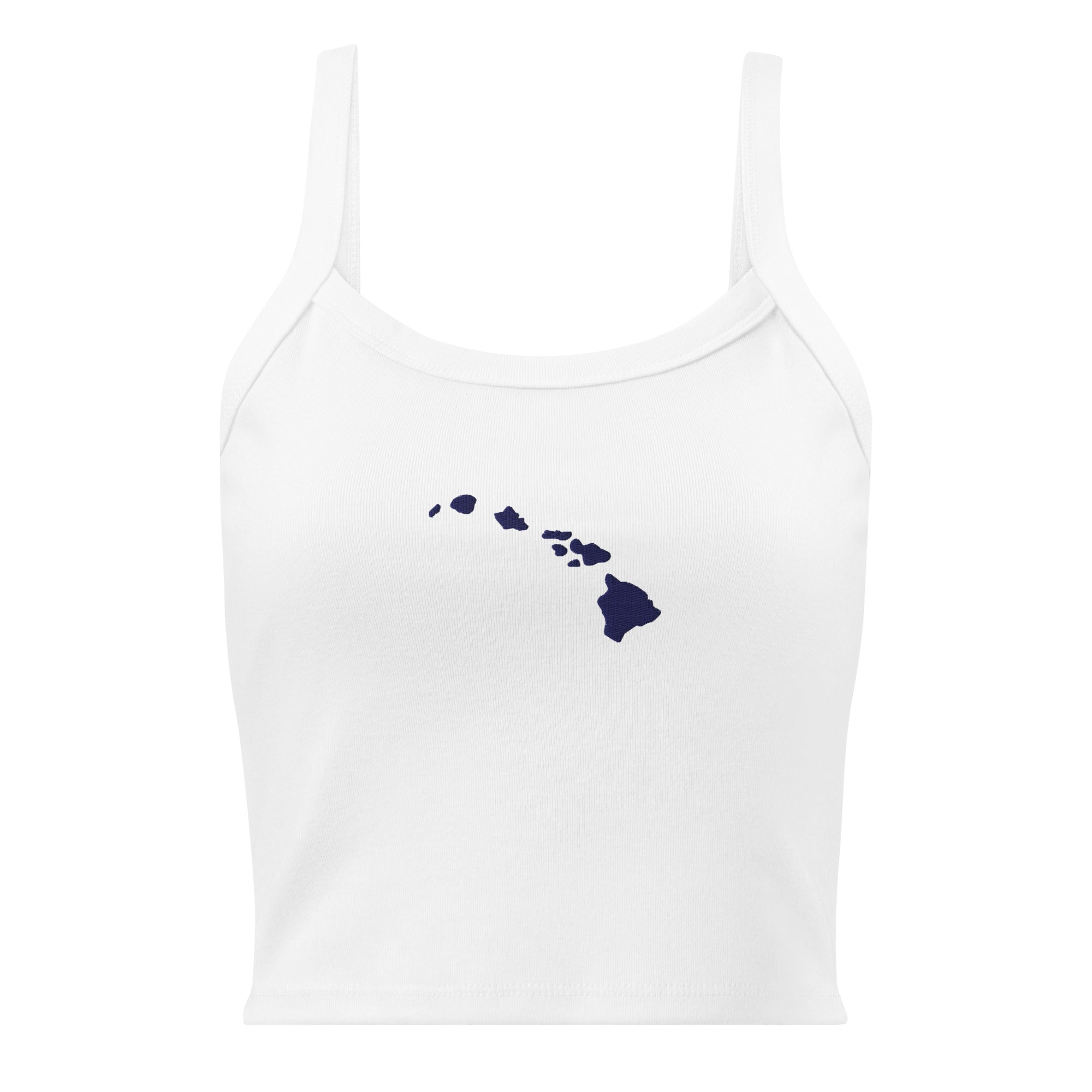 Hawaiian Islands Embroidered Rib Tank Top-Tank Top-alohabae