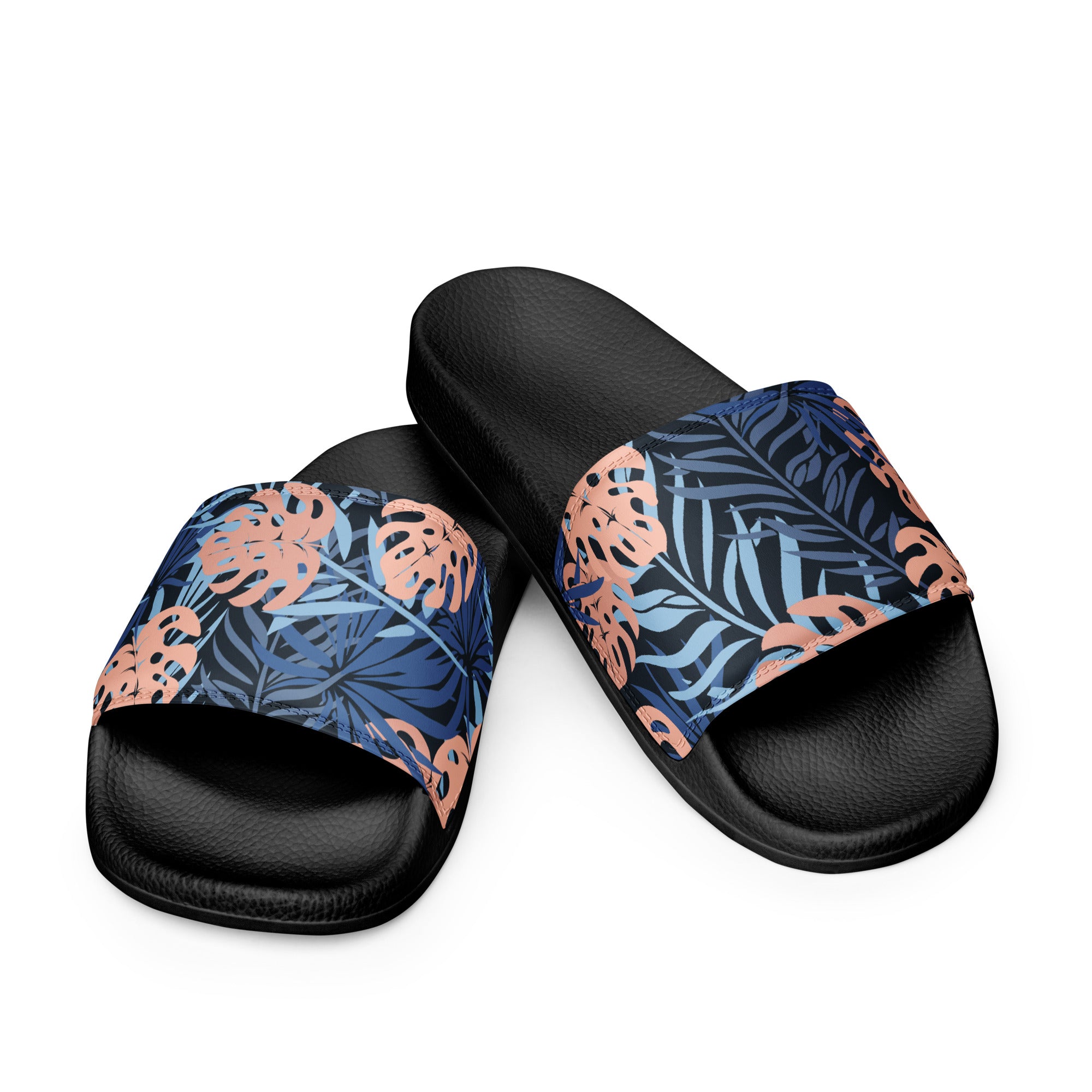 Midnight Tropics Soft Contour Women's Slides-Sandals-alohabae