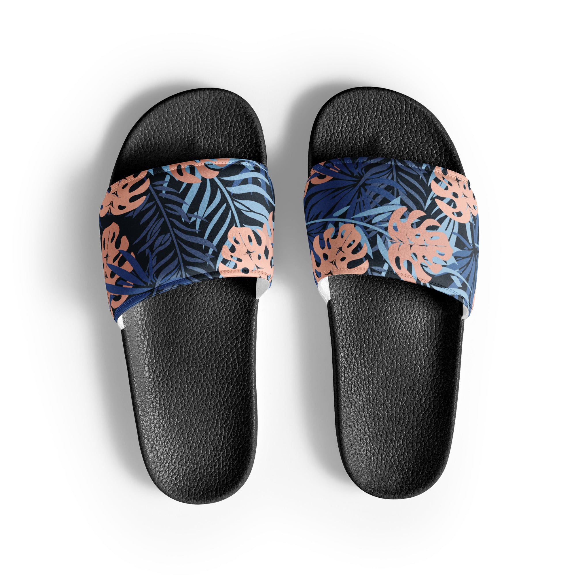 Midnight Tropics Soft Contour Women's Slides-Sandals-alohabae