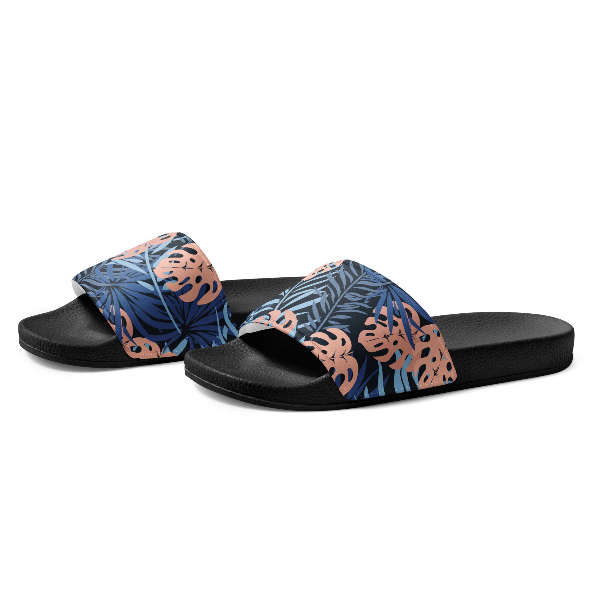 Midnight Tropics Soft Contour Women's Slides-Sandals-alohabae