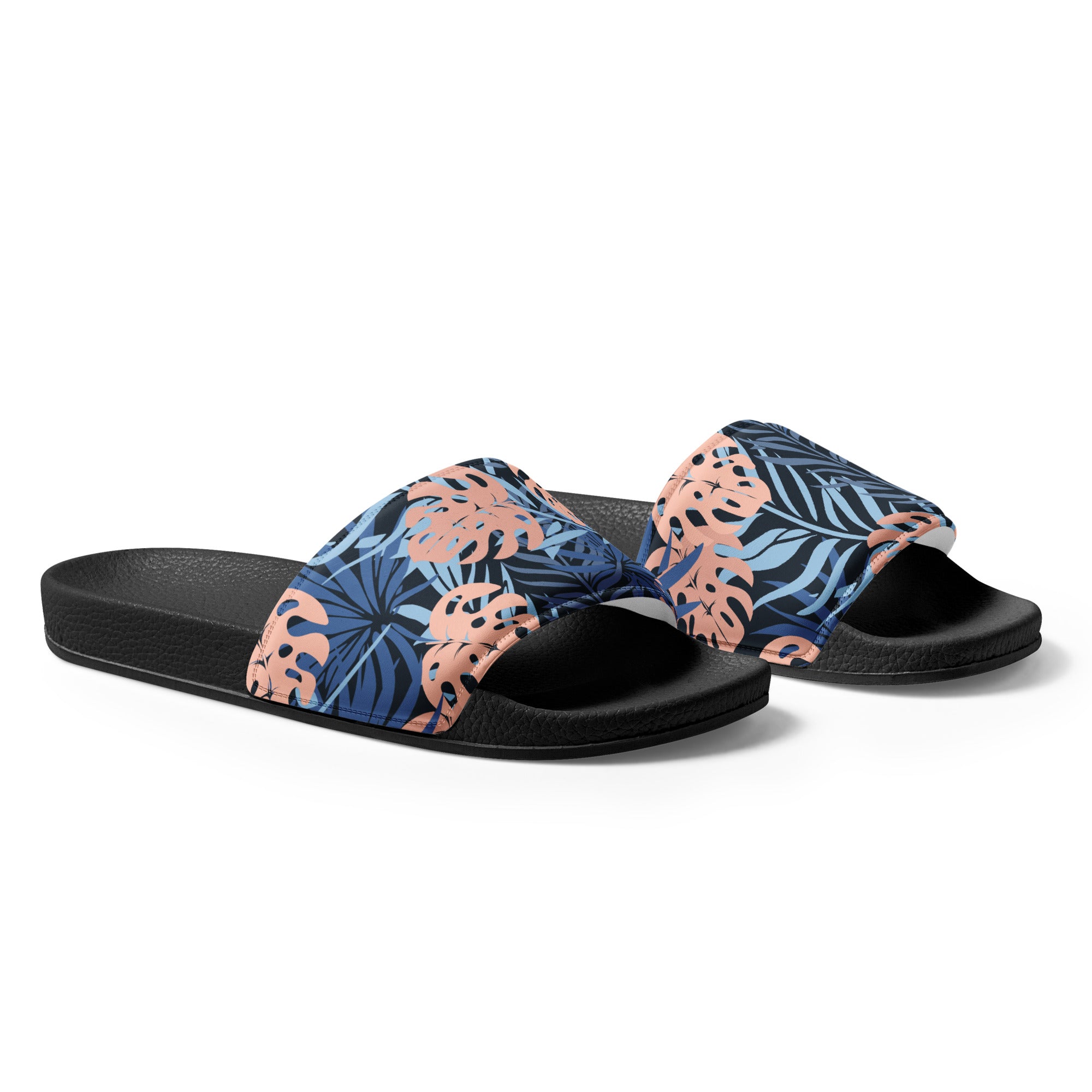 Midnight Tropics Soft Contour Women's Slides-Sandals-alohabae