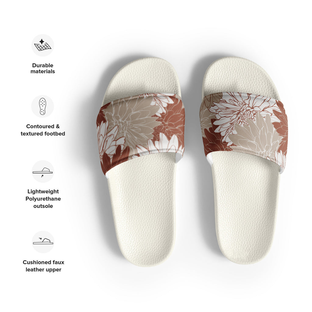 Red Tropics Soft Contour Women's Slides-Sandals-alohabae
