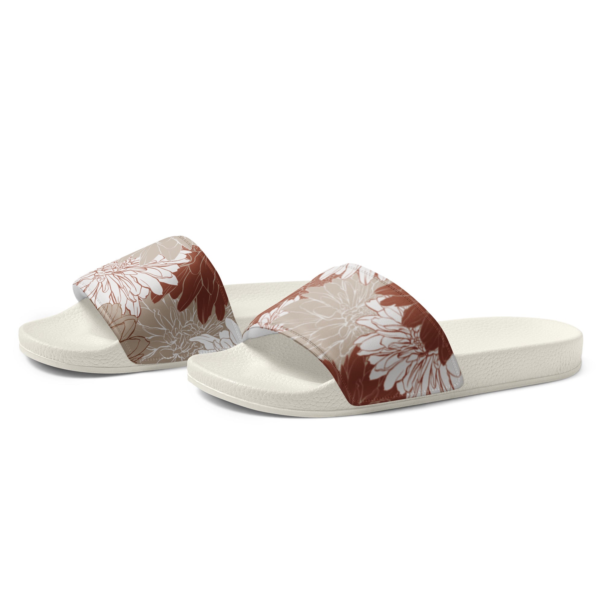 Red Tropics Soft Contour Women's Slides-Sandals-alohabae