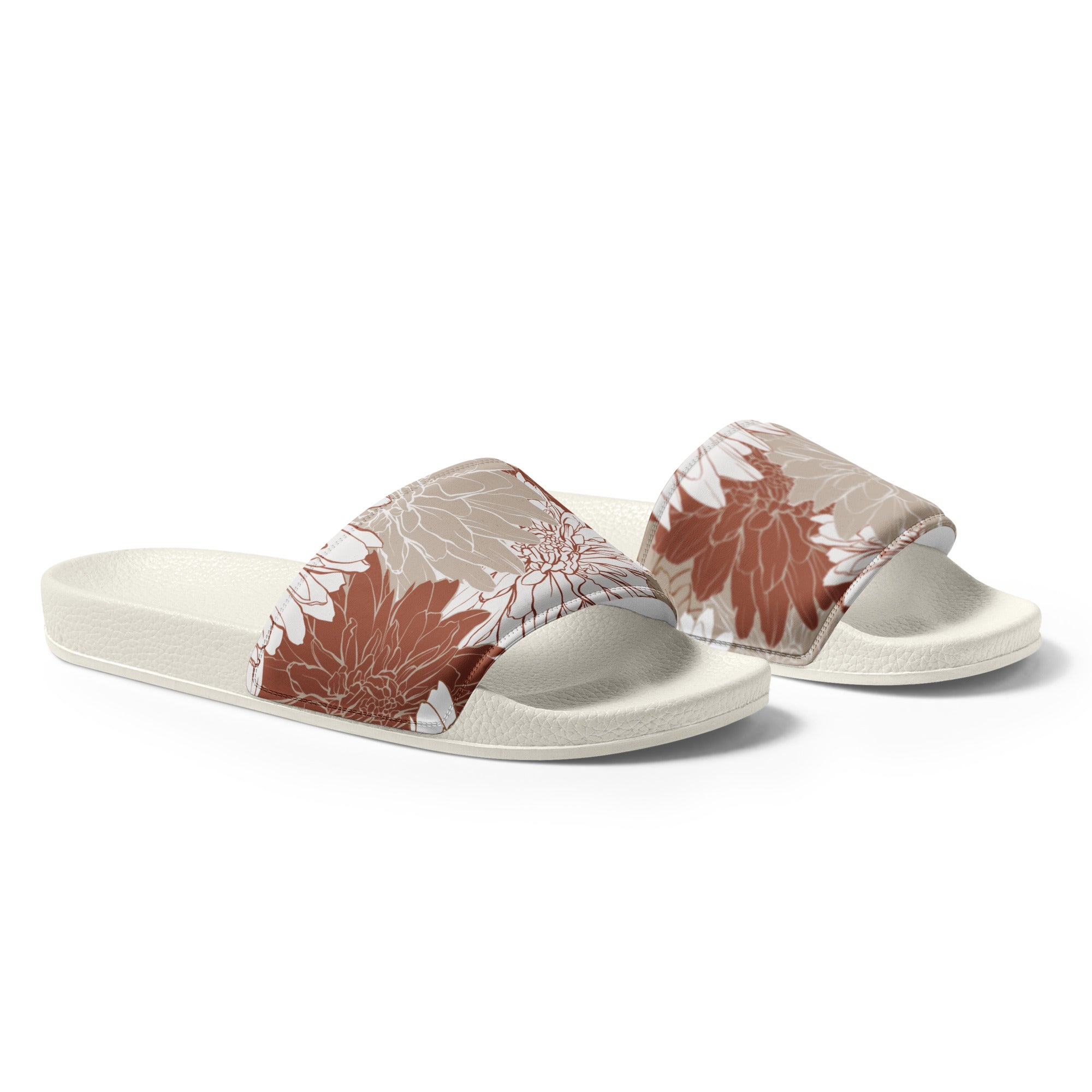 Red Tropics Soft Contour Women's Slides-Sandals-alohabae
